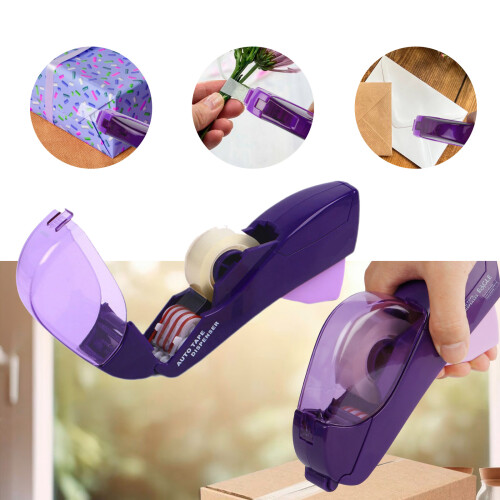 One-Hand Operate Tape Dispenser with Auto Cutter for Packages, 1