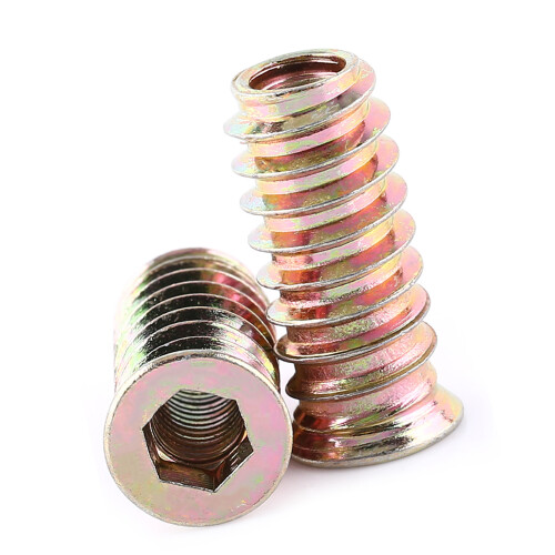 Wood Furniture Threaded Insert Steel Nuts Hex 1