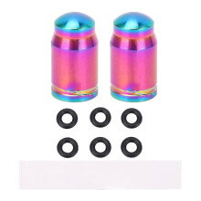 2 Pack Bike Valve Stem Caps Ti Alloy Dust Proof