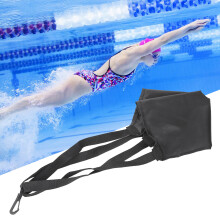Schwimmwiderstandsgeschirr mit Mesh-Tasche schwarzer Krafttrainingsgürtel