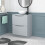 NES Home Nes Home 600mm Freestanding Matte Grey Vanity Unit Round Bowl Basin 2