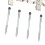 Front Brake Pad Pins Fitting Set MBA1296 109‑1296 15