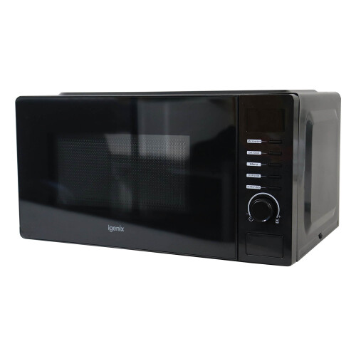 Igenix 20L 700W Digital Microwave, 8 Functions, 5 Power Levels, Igenix IGMS02070B 1