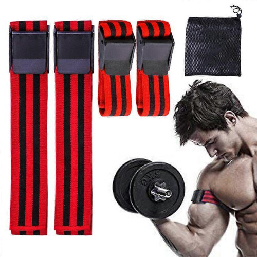 2PCS Occlusion Training Bands Blood Flow Restriction Bands Bicep Muscle Training Straps 2