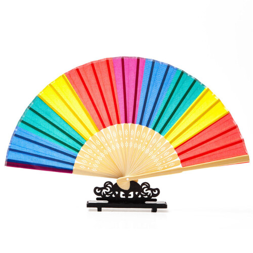 Folding Fan Handheld Nylon Cloth Foldable Hand Fan Festivals
