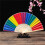 Folding Fan Handheld Nylon Cloth Foldable Hand Fan Festivals 6