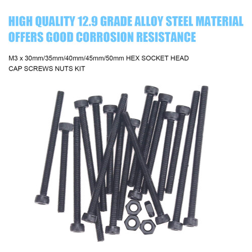 200pcs Stainless Steels Machine Screws Nut and  Bolt Socket Head 2