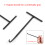 Motorcycle Exhaust Spring Hooks T Shaped Handle Spring Puller 5