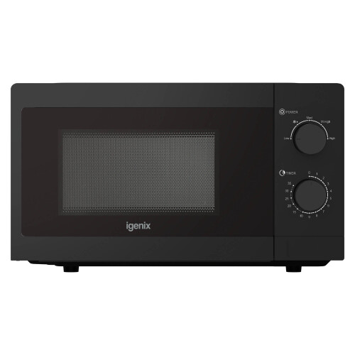 Igenix Manual Microwave, 20 Litre, 5 Power Settings, 800W, Black, IGMS08080B