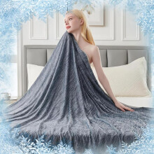 (Navy Blue - Thin, US-Full(203*229cm/80*90inch)) Cooling Blanket, Lightweight Cozy Breathable Silky Soft Blanket, Comfortable Bedding for Hot Sleepers and Night Sweats, Soft Fluffy Blanket