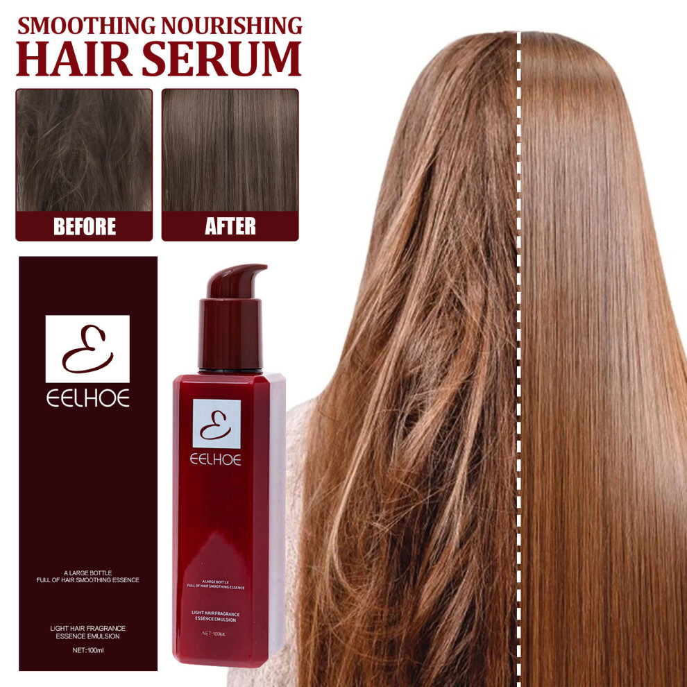 (Red) Smooth Hair Care Nutritious Moisturizing Smooth Improving Frizz Perfume Leave-in Conditioner 100ml