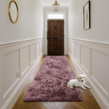 (Tye Dye Pink Runner Rug) Shaggy Rug 80x300cm - Modern Long Hallway & Kitchen Carpet 10 Feet Long - Extra Soft Thick Pile Shaggy Rug