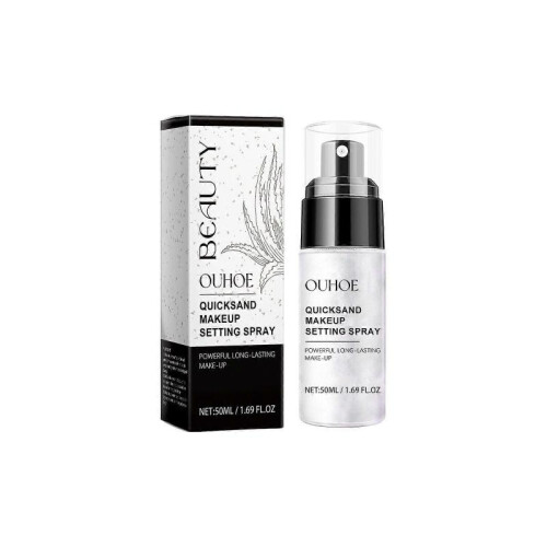 Ouhoe Quicksand Makeup Mist Spray Natural Lightweight Multi-Effect Moisturizing Breathable Matte Refreshing Portable Makeup Spray