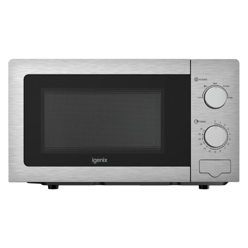 Igenix Manual Microwave, 20 Litre, 5 Power Settings, 800W, Silver, IGMS08080S 2