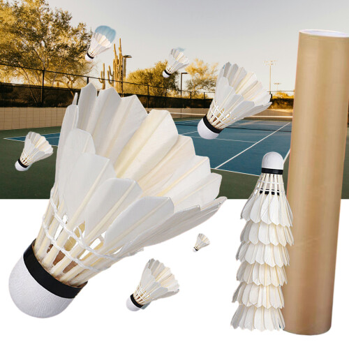 12 Pcs Professional Duck Feather Badminton Shuttlecocks 1