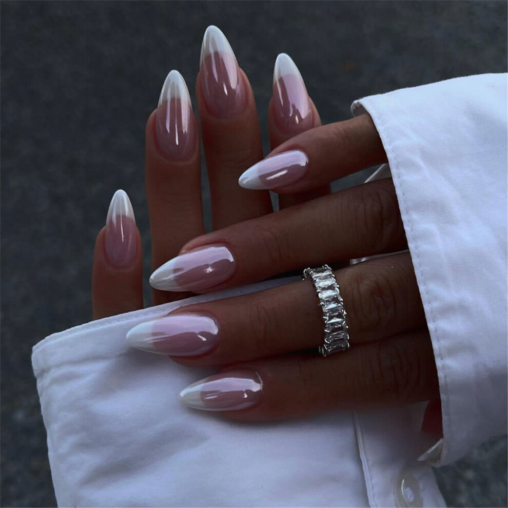 Detachable False Nails French Tip Press on Nails Full Cover