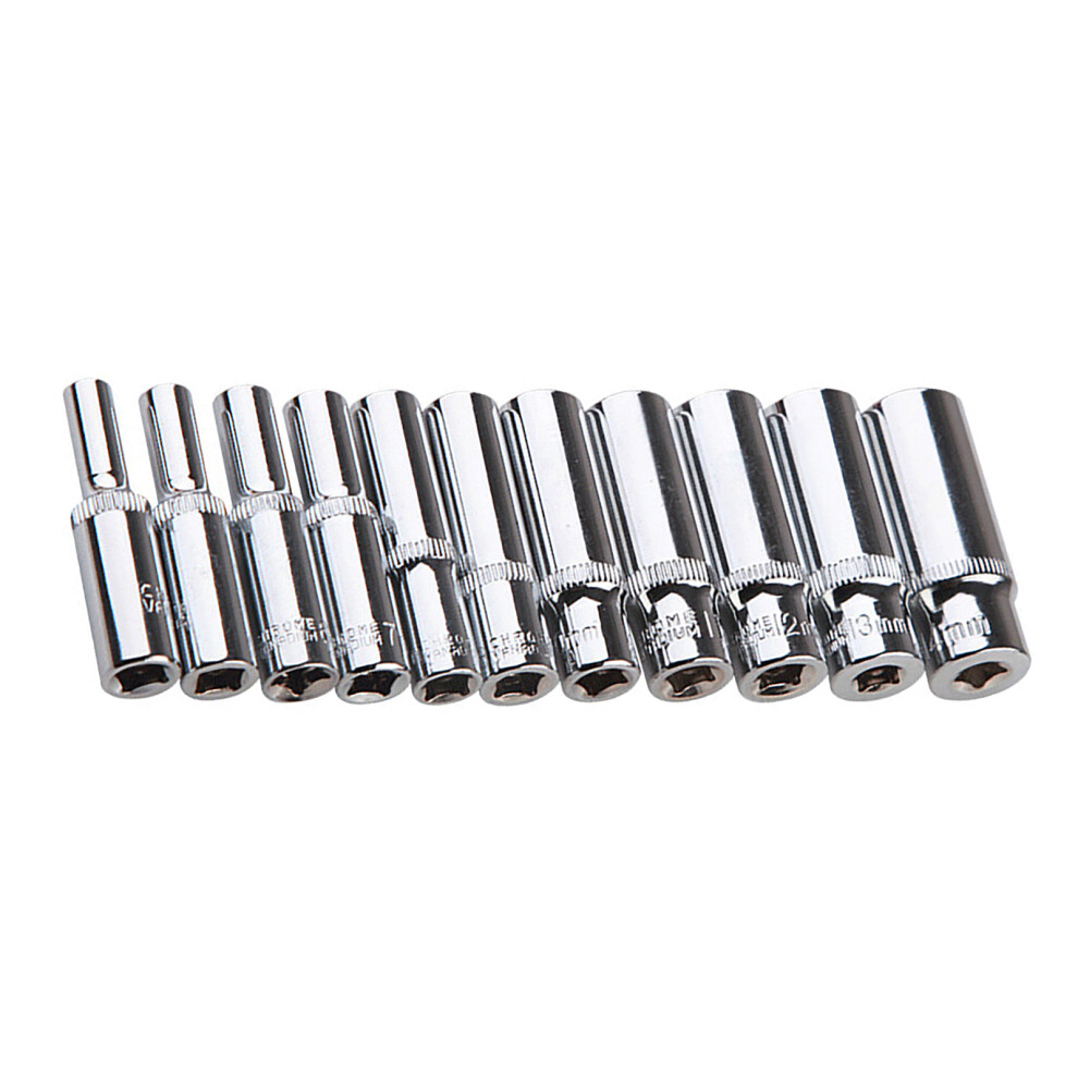 11Pcs 1/4Inch Drive 6.35Mm Hexagonal Deep Socket Repairing Tool 7751000067311