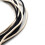 2m 6.5ft (Black and White) Cloth-covered Stranded Pushback 22Awg 7