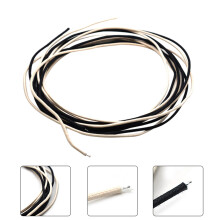 2m 6.5ft (Black and White) Cloth-covered Stranded Pushback 22Awg