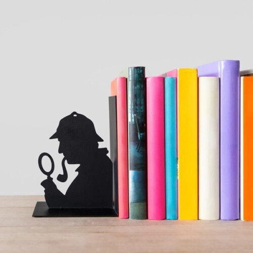 Balvi Buchstütze Sherlock 17 x 10 x 12 cm schwarzer Stahl 1