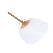 Handheld Fan with Natural Wood Handle Crafts Blank Paper Fan