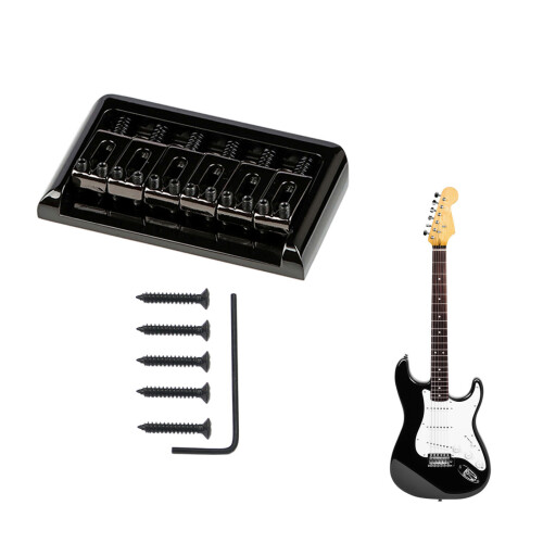 6 String Electric Guitar Bridge with Screws &Wrench Fixed 1