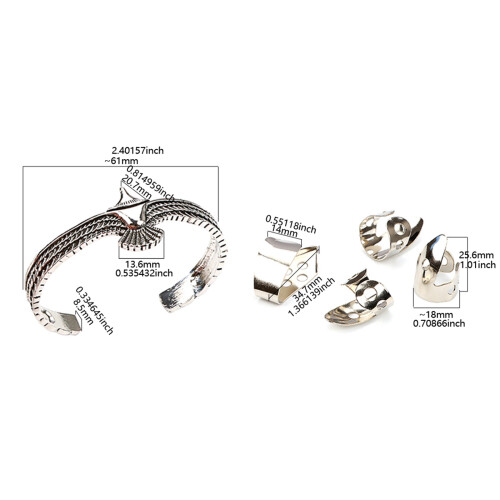 Thumb Finger Picks with Cuff Bracelet Adjustable Metal Finger 2