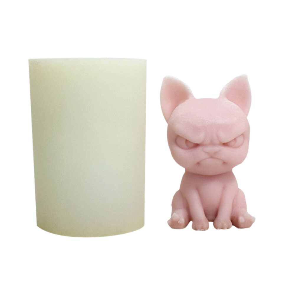 Angry Cat Candle Mold for DIY Candle Gypsum Ornaments Epoxy