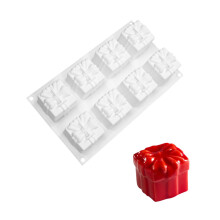8-cavity Gift Box Silicone Mold Fondant Chocolate Mold Mousse