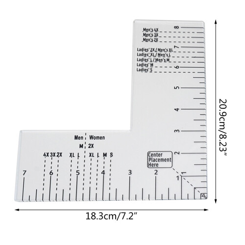 Tshirt Rulers Guide Left Chest Placement Tool T Shirt Rulers 2