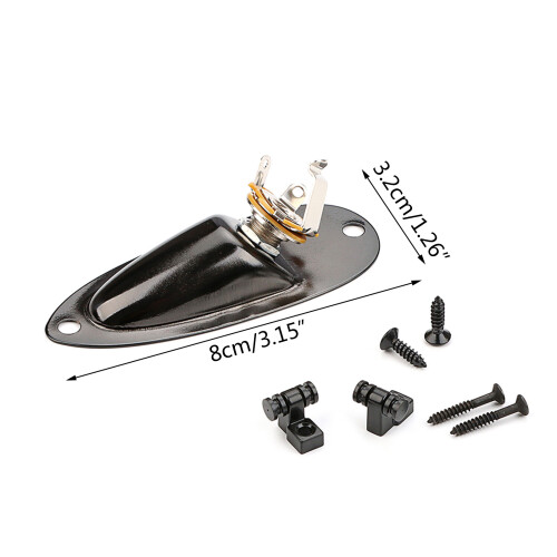 Guitar Pickup Output Jacks Socket Plate with Roller Style Guitar 2