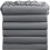 (Charcoal, Double) Extra Deep Pocket Microfiber Fitted Bed Sheets - Solid Colour Pattern - Machine Washable 1
