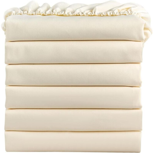 (Charcoal, Single) Extra Deep Pocket Microfiber Fitted Bed Sheets - Solid Colour Pattern - Machine Washable 2