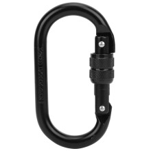 Outdoor-Kletterkarabiner aus 7075 Aluminum in O-Form mit Sicherheitsverschluss, schwarz