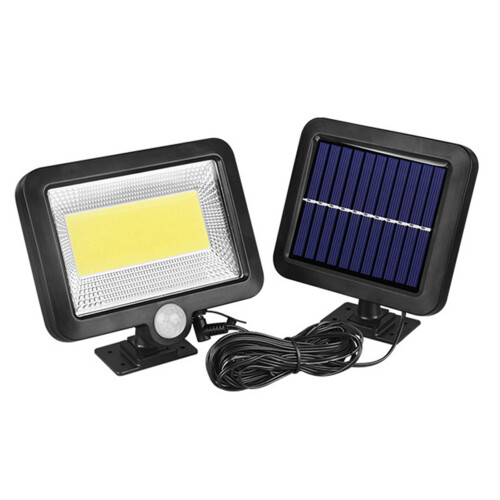 100COB Solar Motion Sensor Wall Lamp Waterproof Garden Security Light Black 2