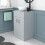 NES Home Nes Home Matte Grey 500mm Bathroom Doors Vanity Unit Round Ceramic Basin 3