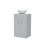 NES Home Nes Home Matte Grey 500mm Bathroom Doors Vanity Unit Round Ceramic Basin 6