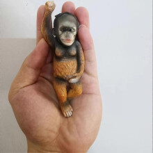 (B) 1pc Charming Rustic Monkey Statue - Weatherproof Resin Swinging Rope Detail - Pastoral Yard Art for 2025