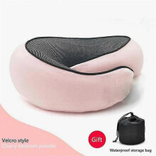 (Cherry Blossom Powder) Flyhugz Travel Neck Pillow Wander Plus Memory Foam Airplane Pillow for Sleeping Comfortable Neck Support on Trips 2025