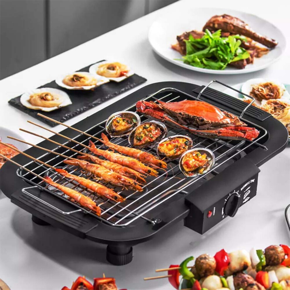 Electric BBQ Grill Table Top Barbecue Griddle Camping Outdoor Indoor
