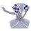 Breathable Polyester Mesh Cat Harness Pettal Pulling Rope M Blue 6