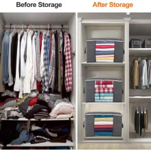 (100L Pack of 3) 6 or 3 Large Clothes Storage Bags with Lids - Durable Moving Boxes for Bedding, Duvets, and Blankets - Reinforced Handles & Clear Window