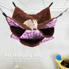 Schlafsack für Hamster & Zuckergleiter – 3-Schichten-warme hängende Liege in Lila
