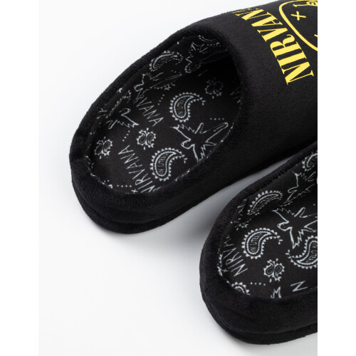 (2 UK Child) Nirvana Mule Slippers (Unisex Kids Black) 1