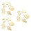 150Pièces Formes En Bois Khaki Sûres Solides Pour DIY 7