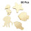 150Pièces Formes En Bois Khaki Sûres Solides Pour DIY 10
