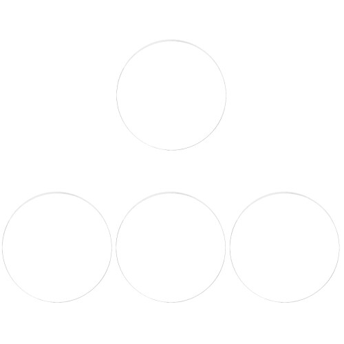 4Pièces Disques Plastique Ronds Transparente Pour Bricolage 1