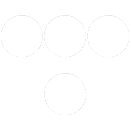 4Pièces Disques Plastique Ronds Transparente Pour Bricolage 2