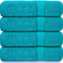 (Jade Green, 2) Bargain Bath Towel - Budget-Friendly 100% Egyptian Cotton - Super Soft - 80x140cm Absorbent Soft Sheet Smooth Plain luxury