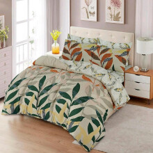 (green tropical, KING) Luxury Microfiber Complete Bedding Sets for Single, Double, and King Sizes - 14 Designs Available